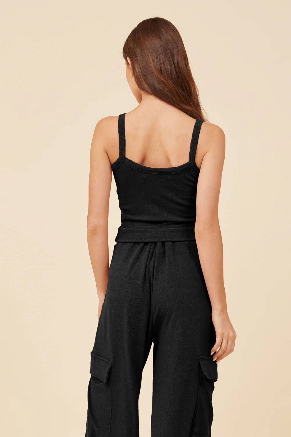 Black Knit Terry Tank - Image 3