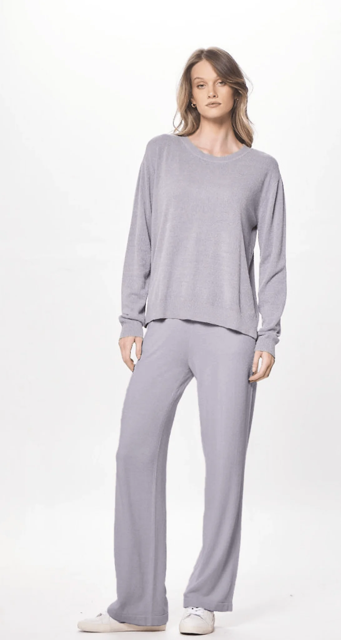 Cool Grey Plush Knit Crewneck - Image 3