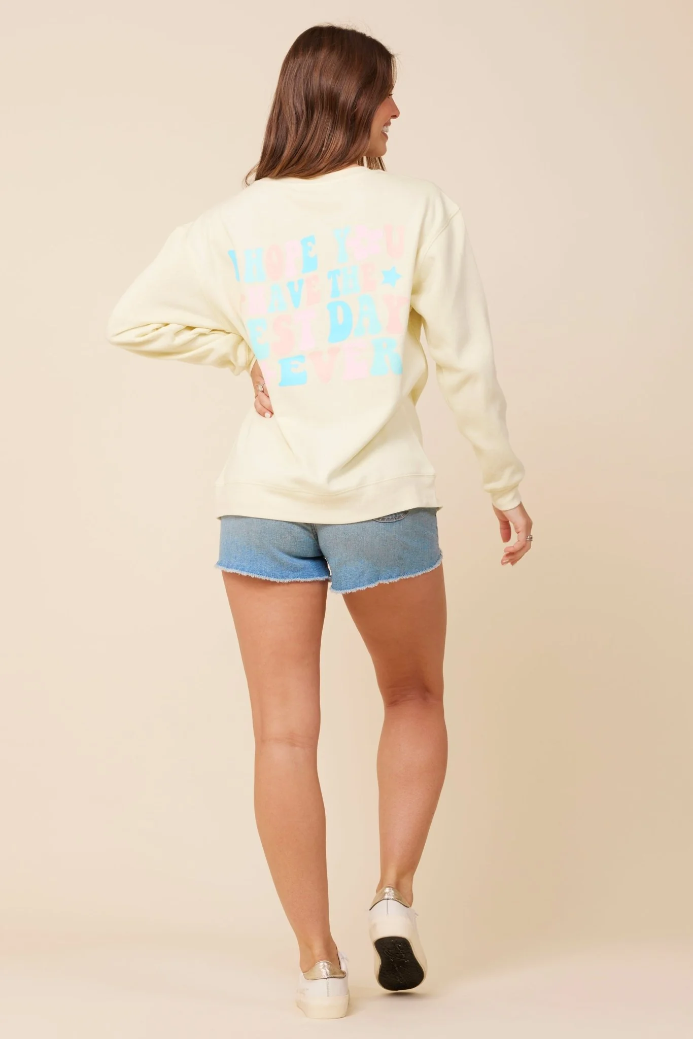 "Bridesmaid" Lemon Surf Wash Crewneck Sweatshirt - Image 5