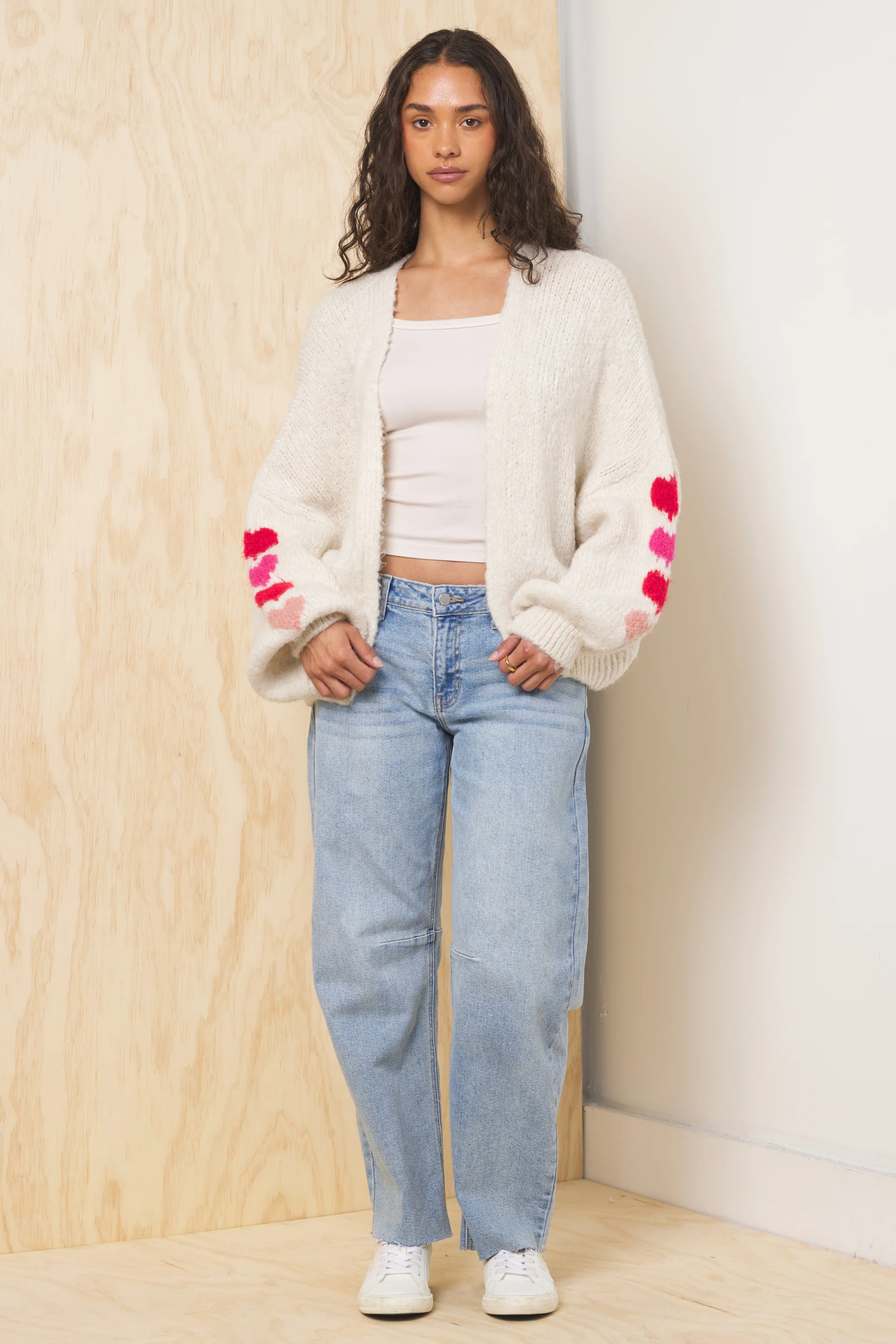 Heart Jacquard Cardigan - Image 3