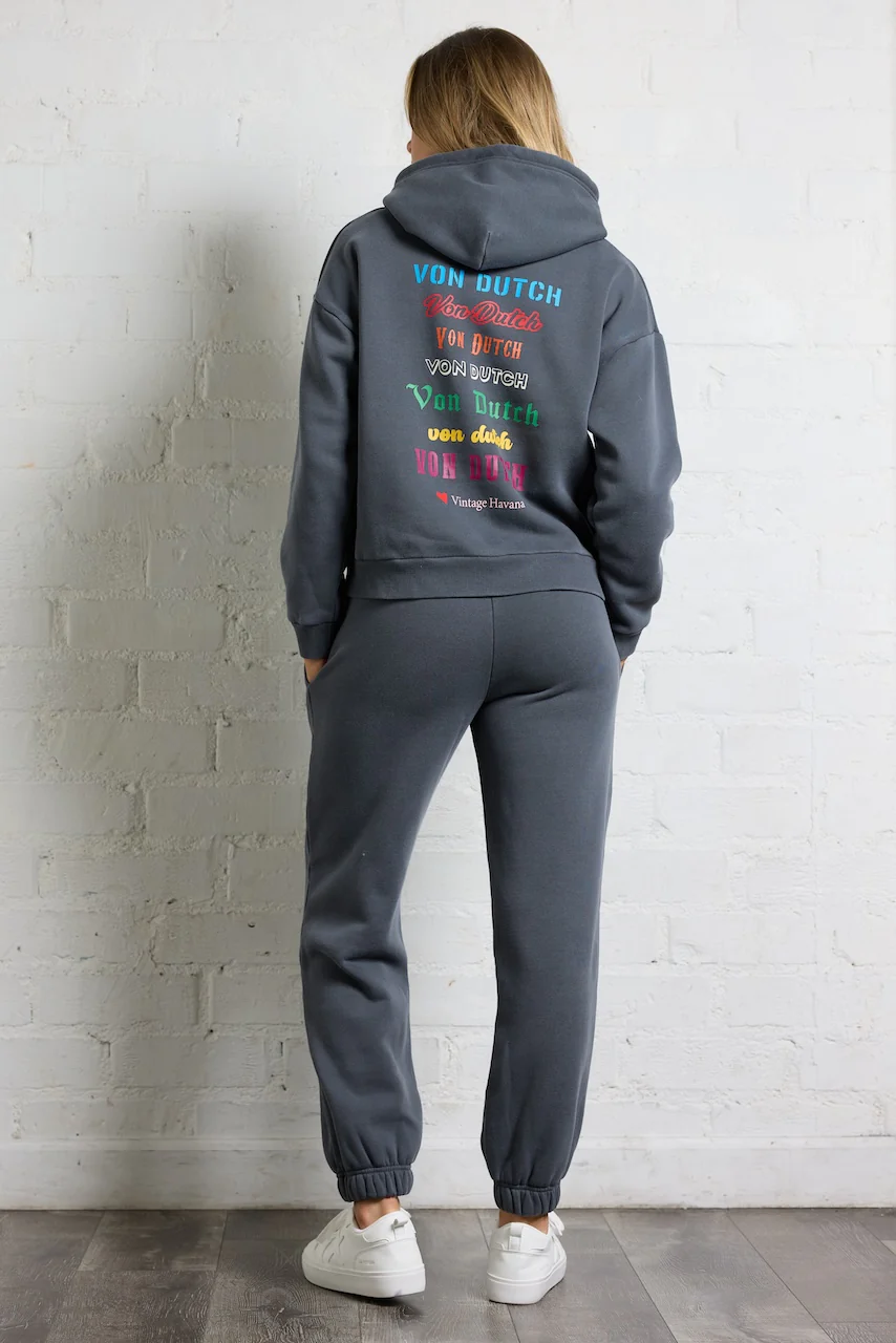 Von Dutch Hoodie with Multi Print - Image 3