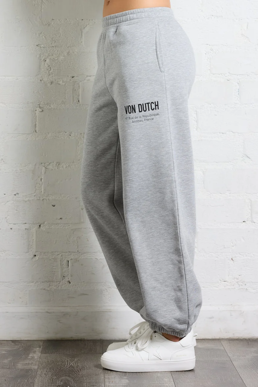 Von Dutch Jogger in Heather Grey - Image 3