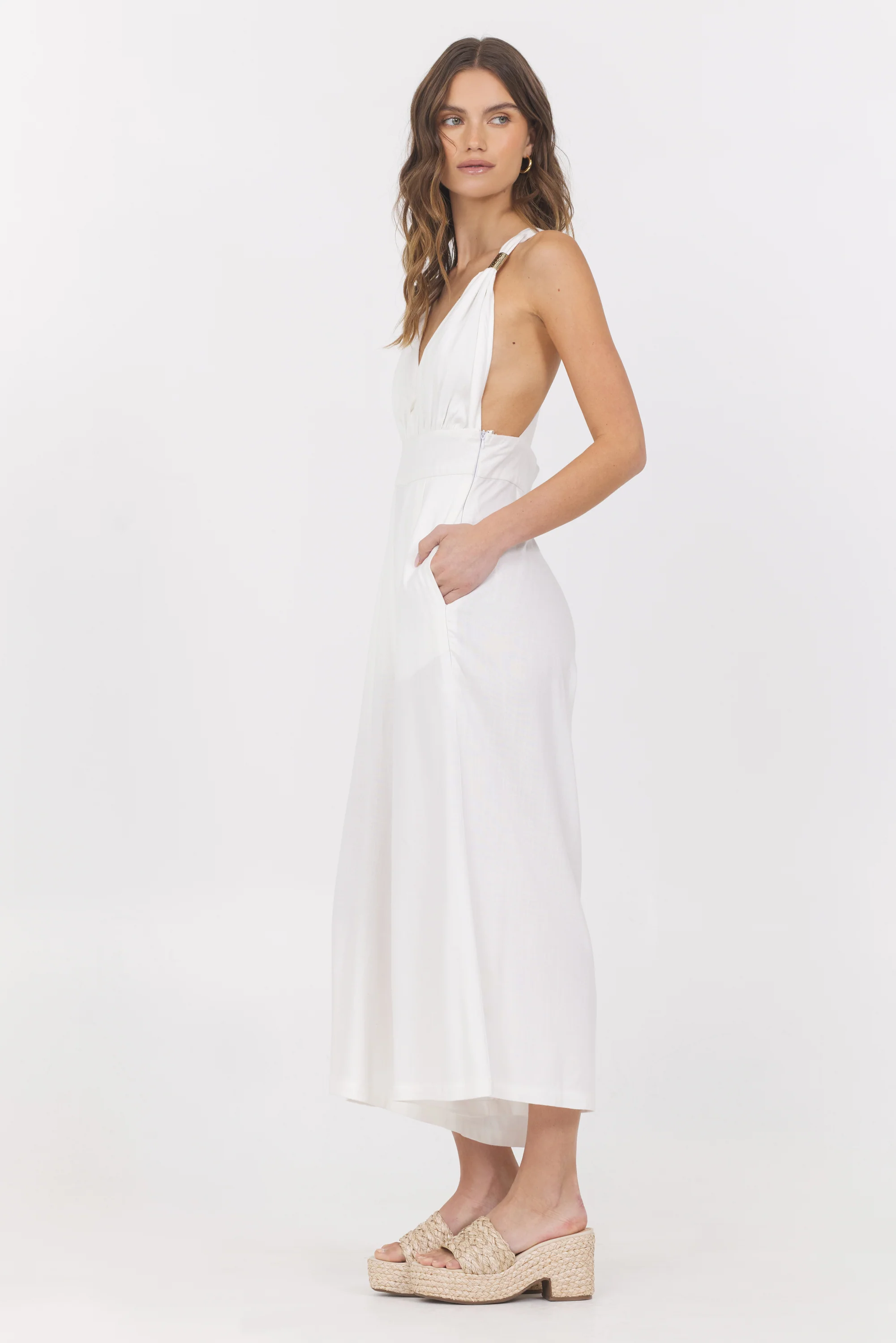 Linen Blend Jumpsuit - Image 3