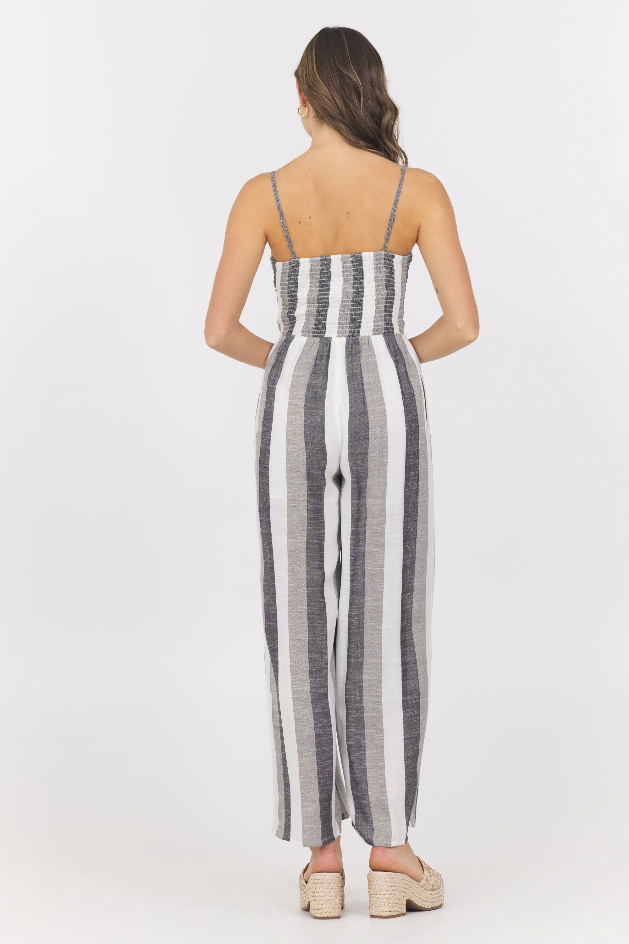 Metallic Stripe Jumpsuit - Image 3