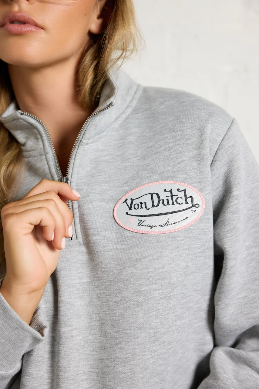 Von Dutch Quarter Zip with Print - Image 3