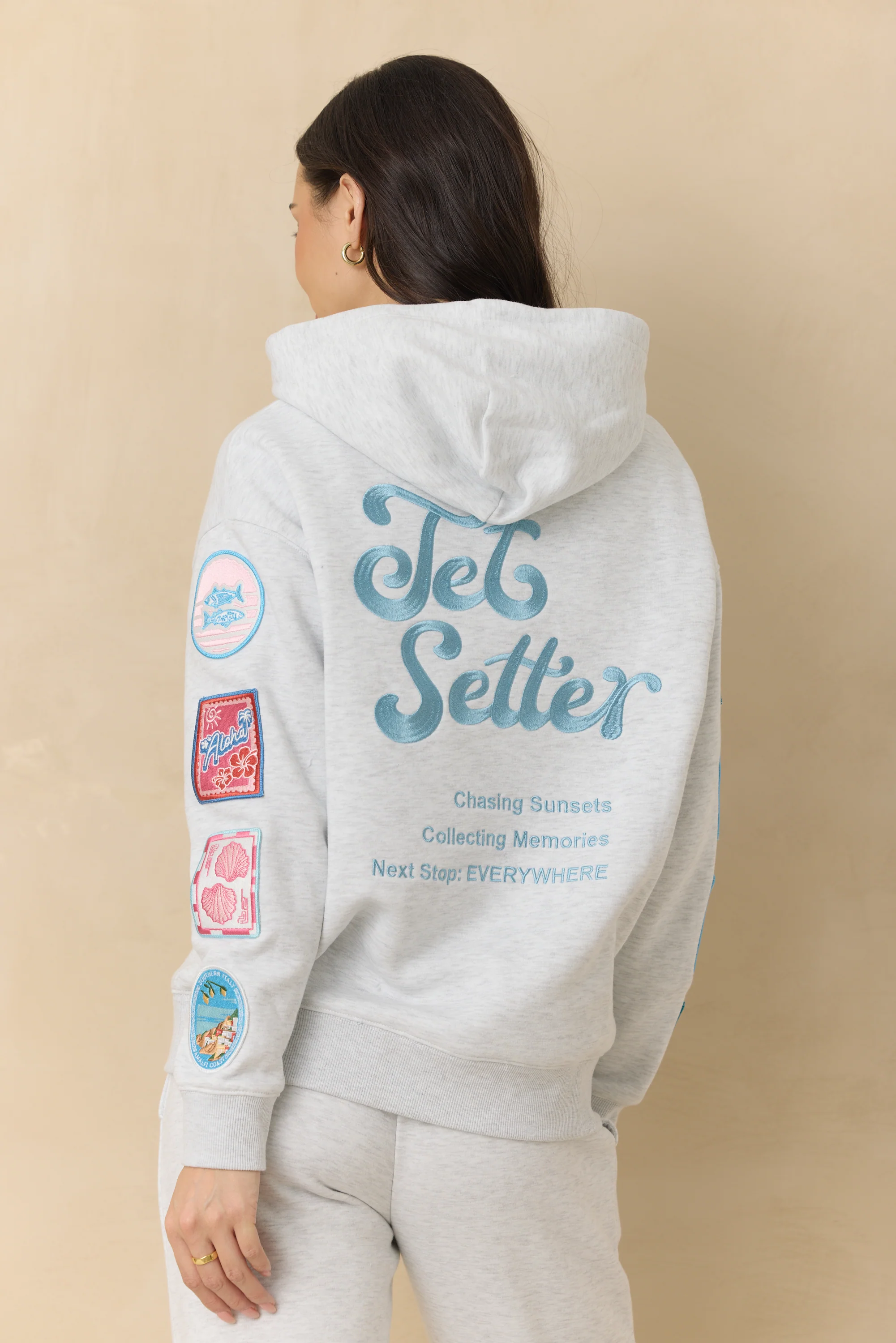 Ultra Fleece Hoodie with Patches and "Jet Setter" Embroidery - Image 4