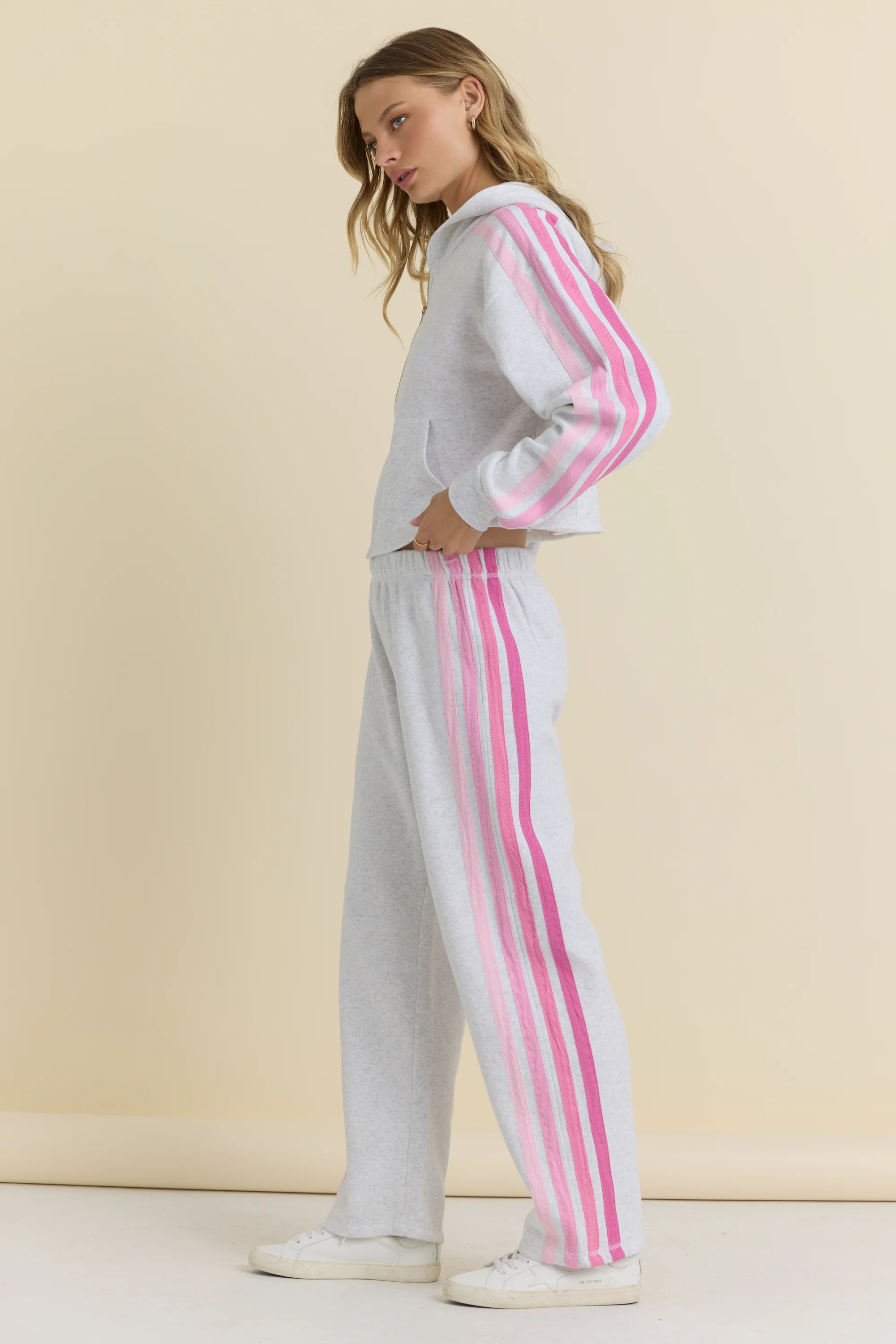 Wide Leg Pant with Twill Tape Stripe - Image 4